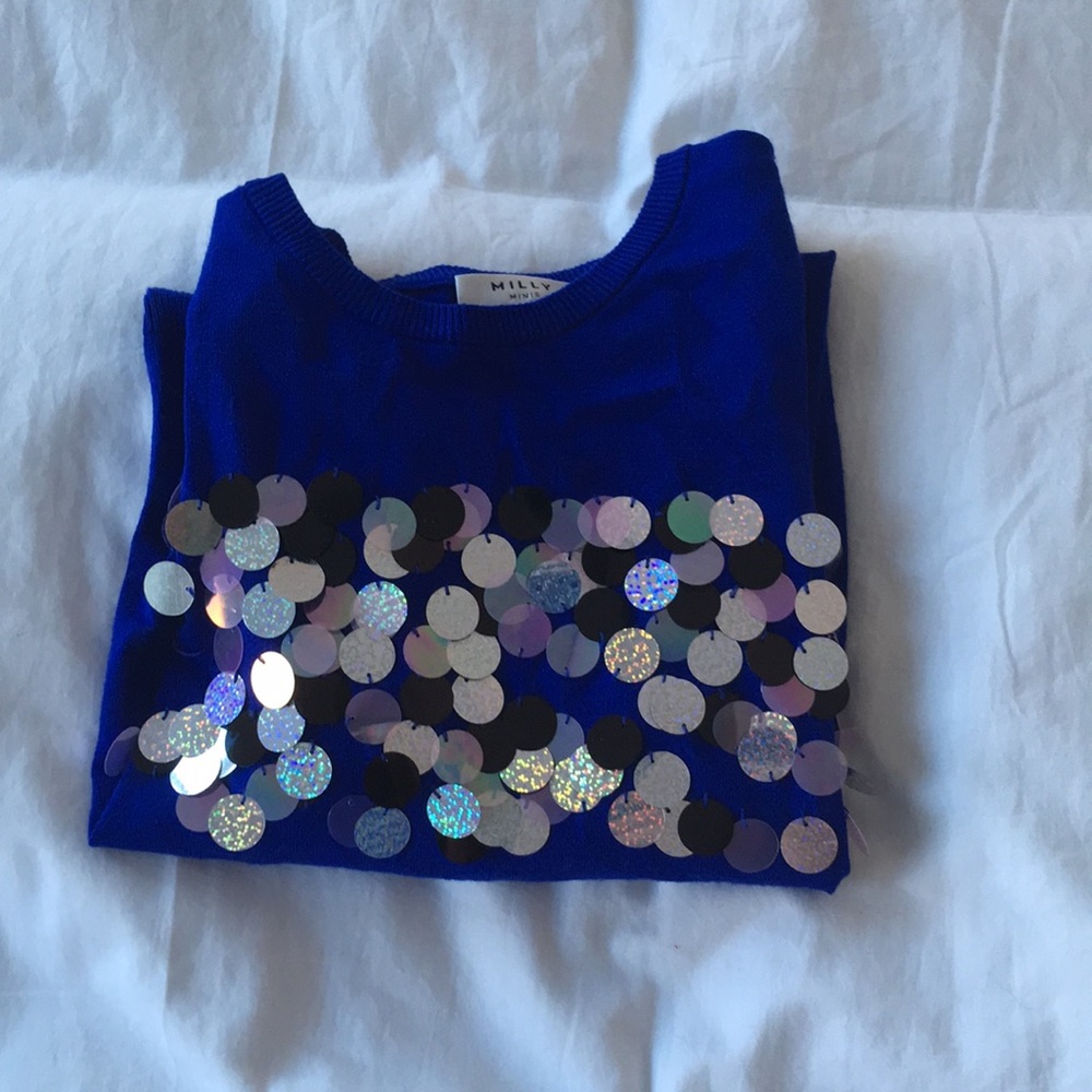 Blue Sequin Sweater